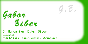 gabor biber business card